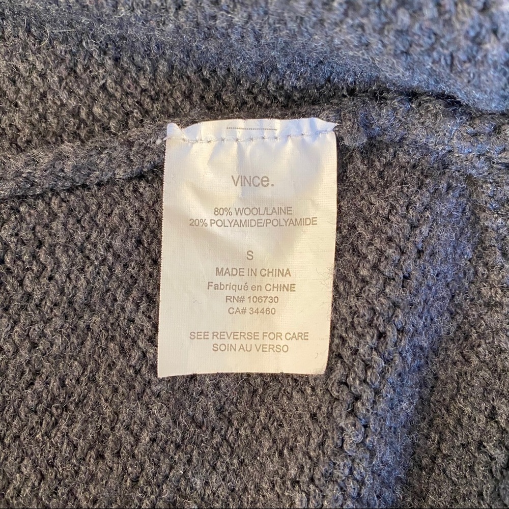 Vince Wool Blend Bishop Sleeve Long Cardigan - S - Picture 5 of 11